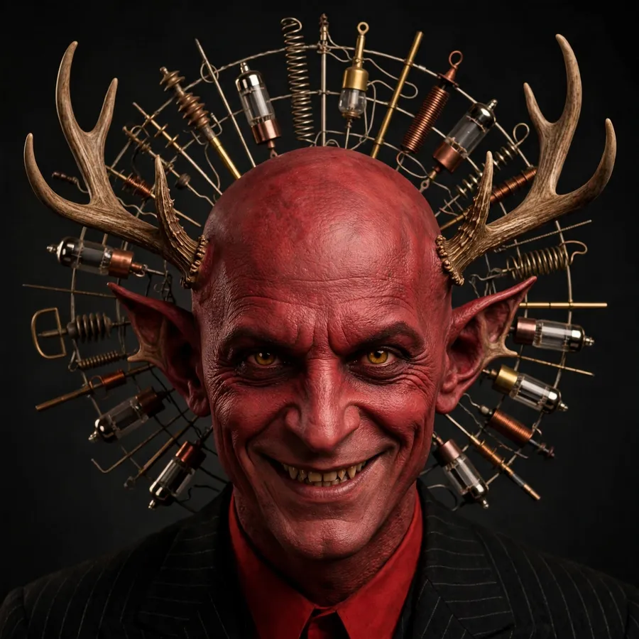 Radio Demon Alastor pfp: original vacuum tube halo crown