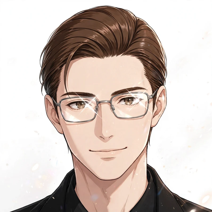 Aizen pfp: original Sosuke Aizen close-up portrait, glasses glinting, calm smile