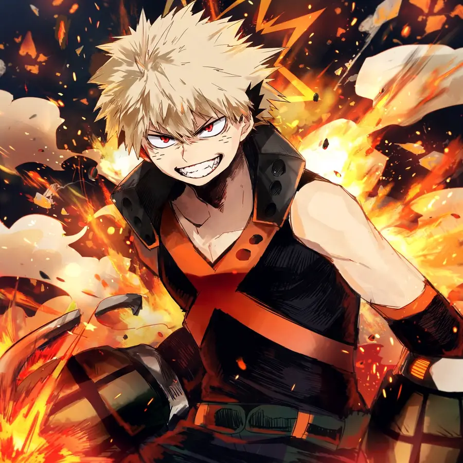 Bakugo anime pfp: original poster style