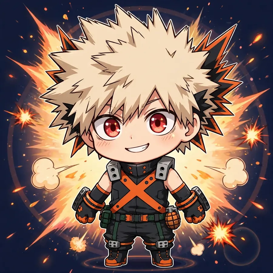 Chibi Bakugo pfp: original tiny grin