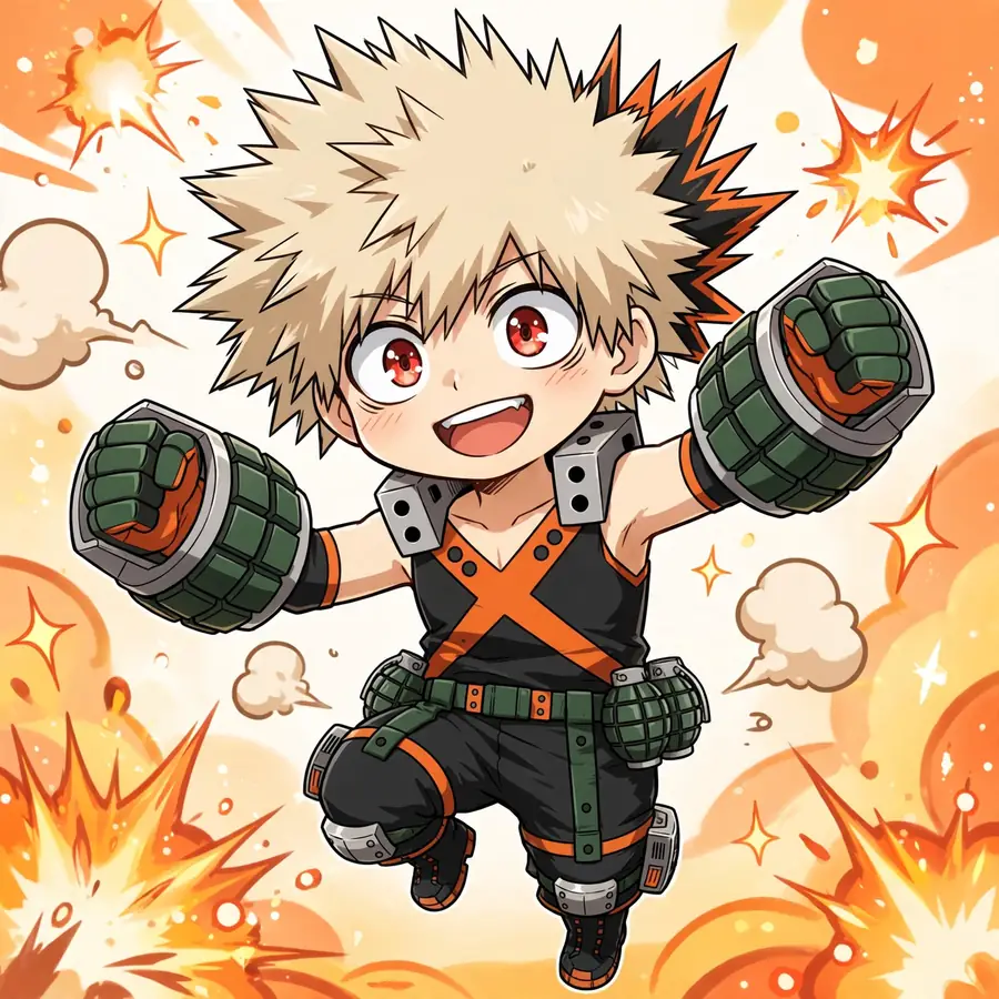 Chibi Bakugo pfps: original tiny jump