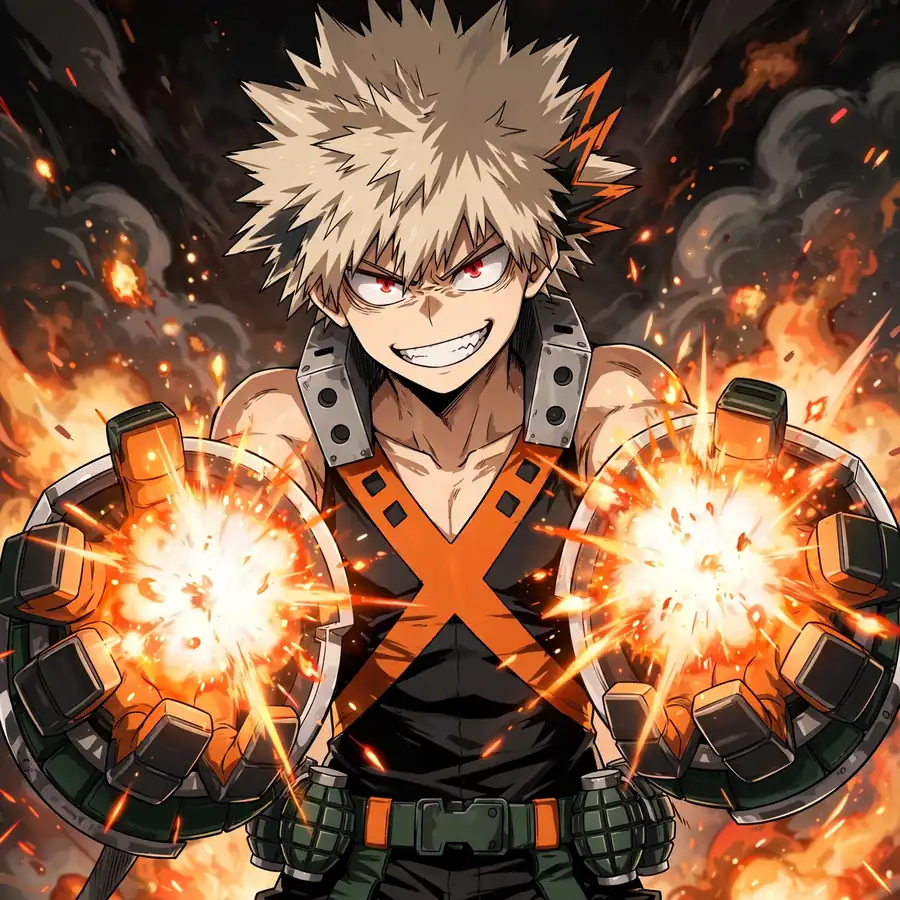 Bakugo explosion pfp: original palm blast
