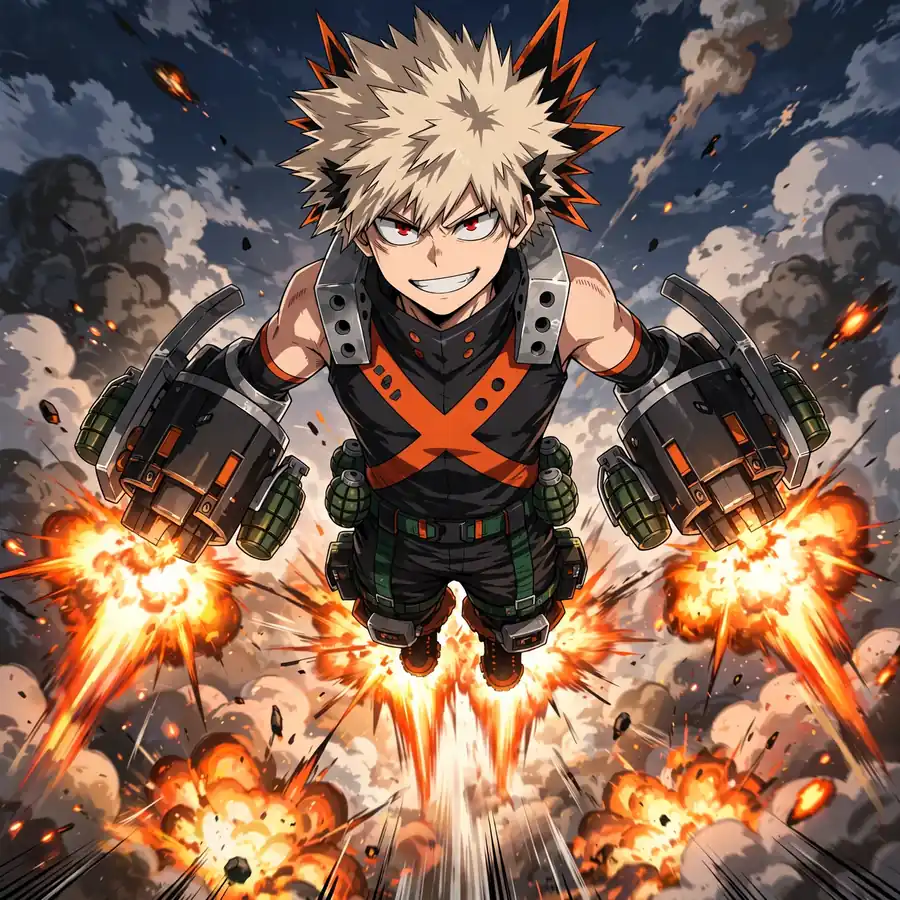 Explosion Bakugo pfps: original propulsion