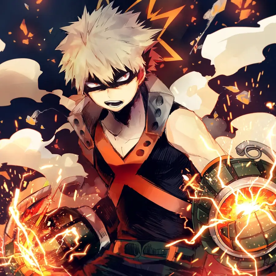 Bakugo explosion pfp: original charging gauntlet