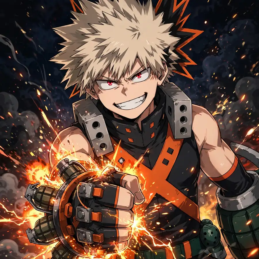 Fighting Bakugo pfp: original explosion punch