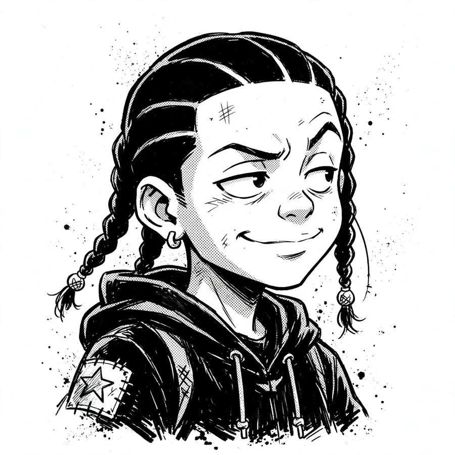Funny boondocks pfp: original smug cartoon kid with braids doing a sarcastic side-eye meme face