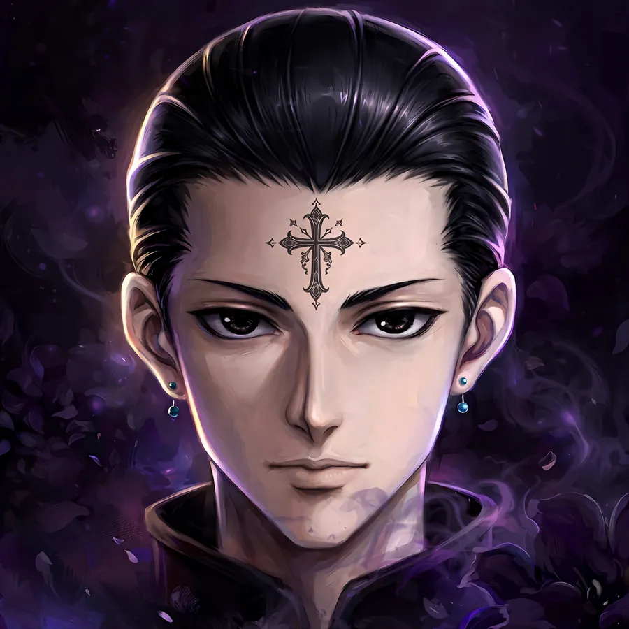 Chrollo Lucilfer pfp: original fur coat portrait