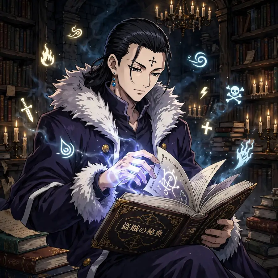 Chrollo nen pfp: original book close-up
