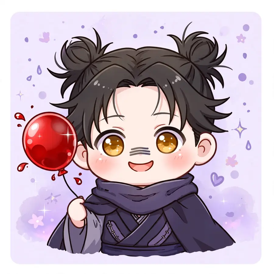 Chibi Choso pfp: original mini blood manipulator with tiny topknots