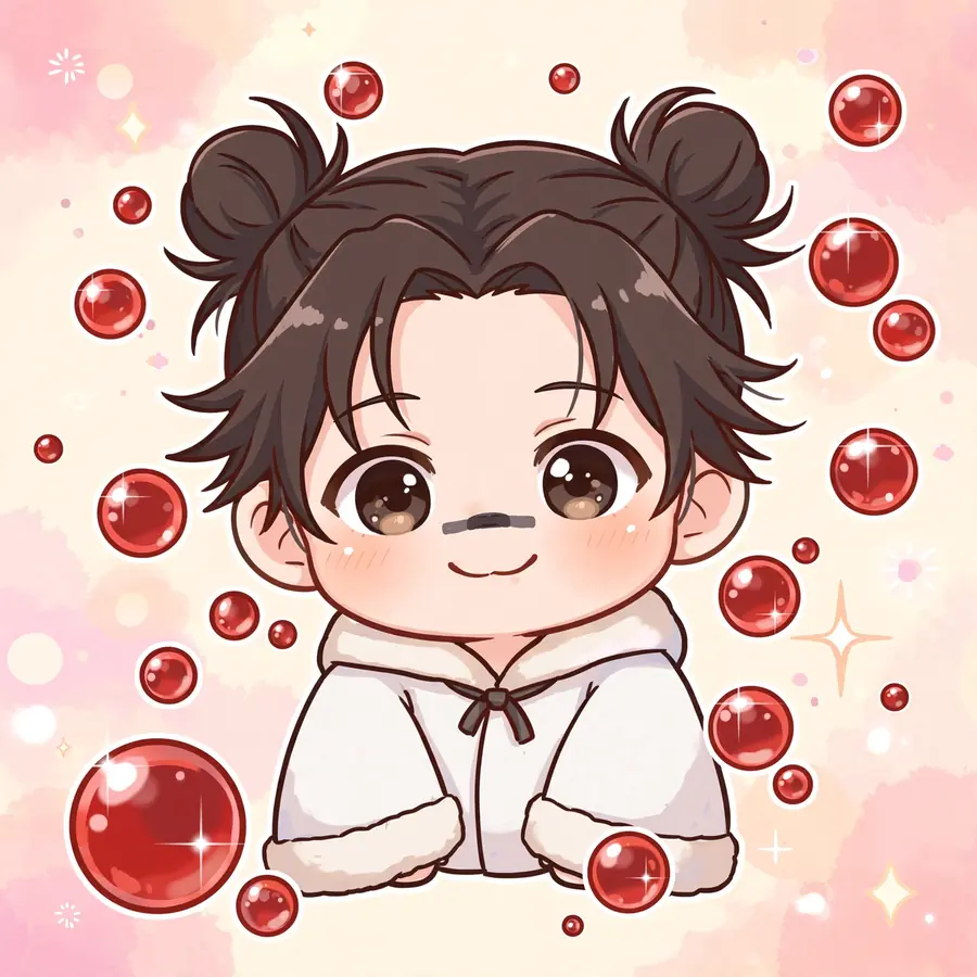 Cute Choso pfp: original chibi eldest brother with floating blood droplets