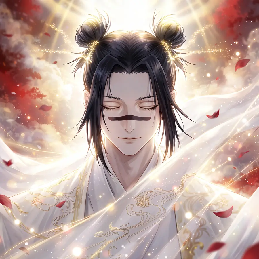 Glowing Choso pfp: original Jujutsu Kaisen character wreathed in light