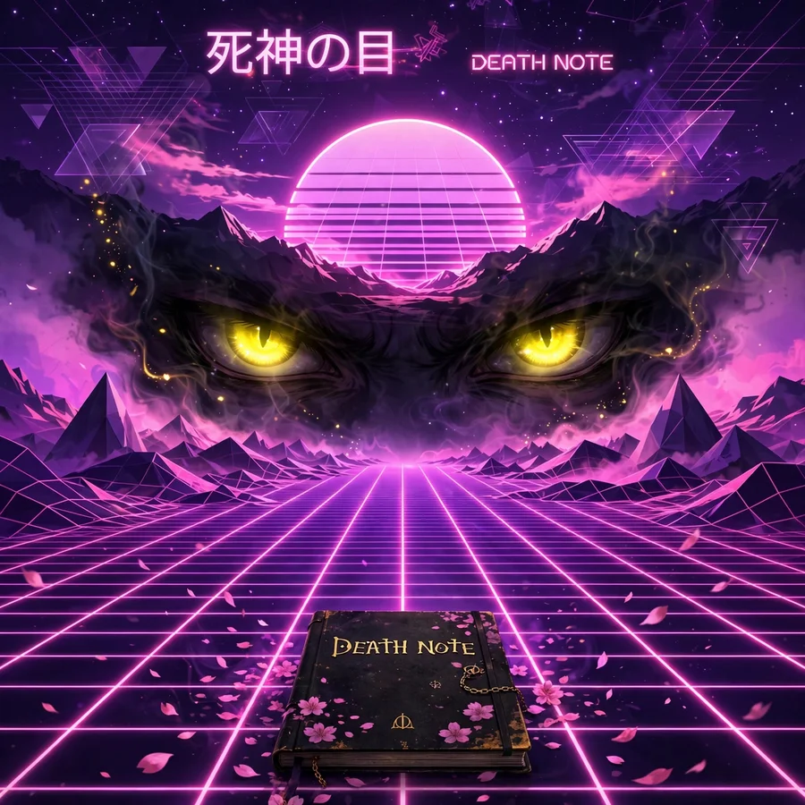 Death note pfp aesthetic: original vaporwave Shinigami eyes