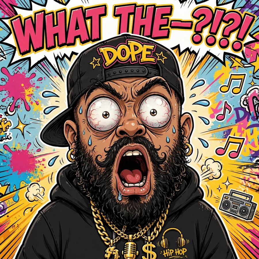 Drake pfp meme: original funny cartoon-style bearded artist with exaggerated shocked expression