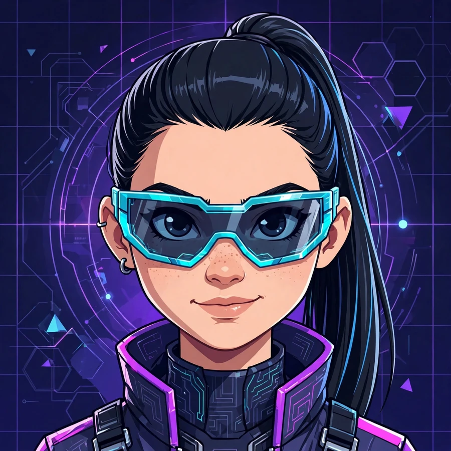 Cool discord pfp: confident girl with futuristic sunglasses