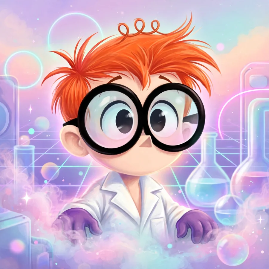 Aesthetic Dexter pfp: original pastel lab glow portrait