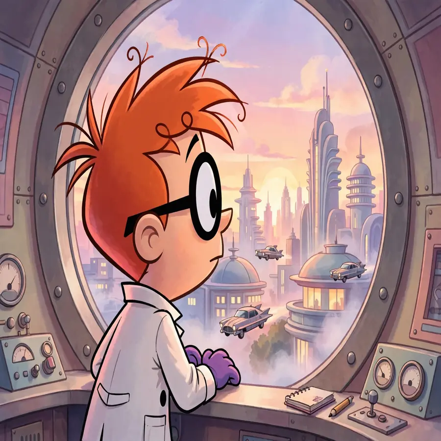 Aesthetic Dexter pfps: original retro city sunset lab