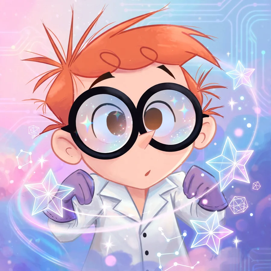 Dexter aesthetic pfp: original holographic stars scene
