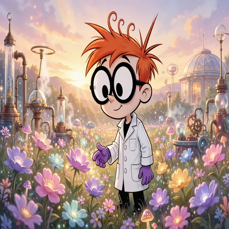 Aesthetic pfp Dexter: original glowing flower field