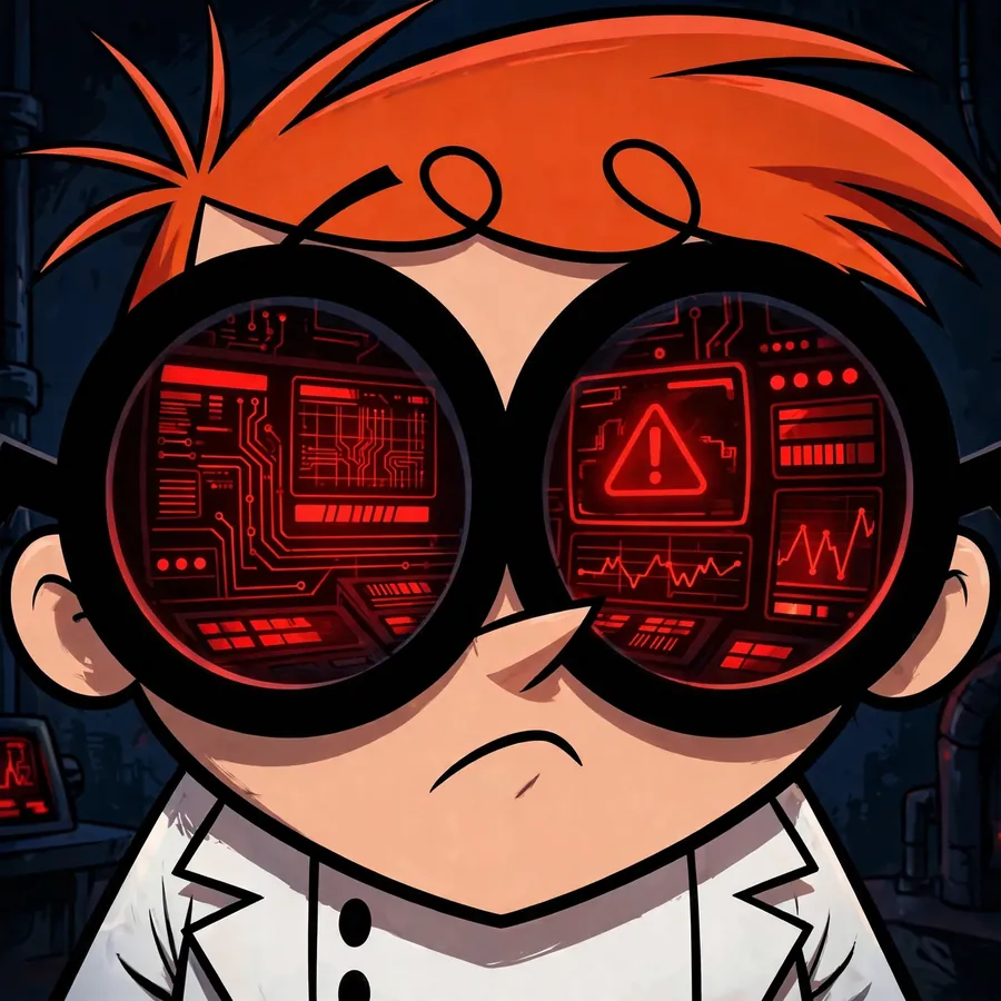 Dexter pfp dark: original screen reflection on glasses