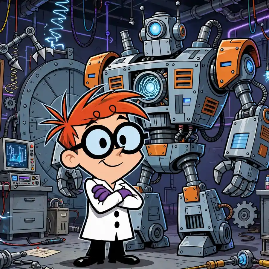 Lab pfp Dexter: original secret lab panorama with machines