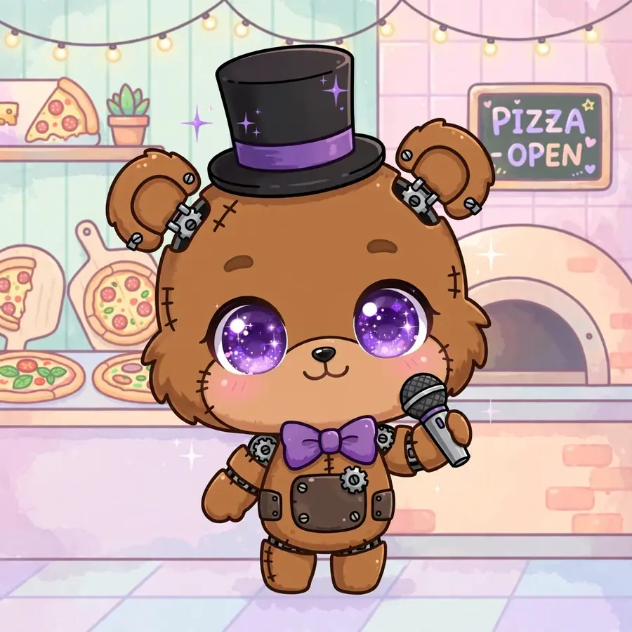 Cute fnaf pfp: original chibi Freddy Fazbear with big head