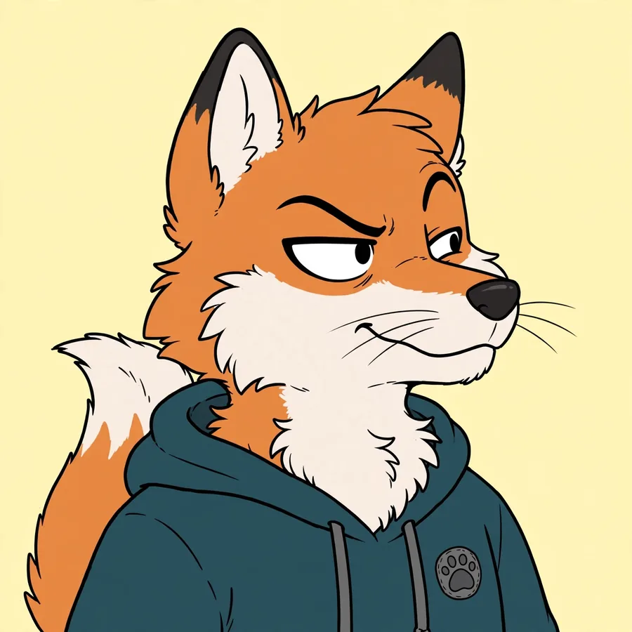 Funny furry pfp: original fox furry doing the suspicious side-eye meme