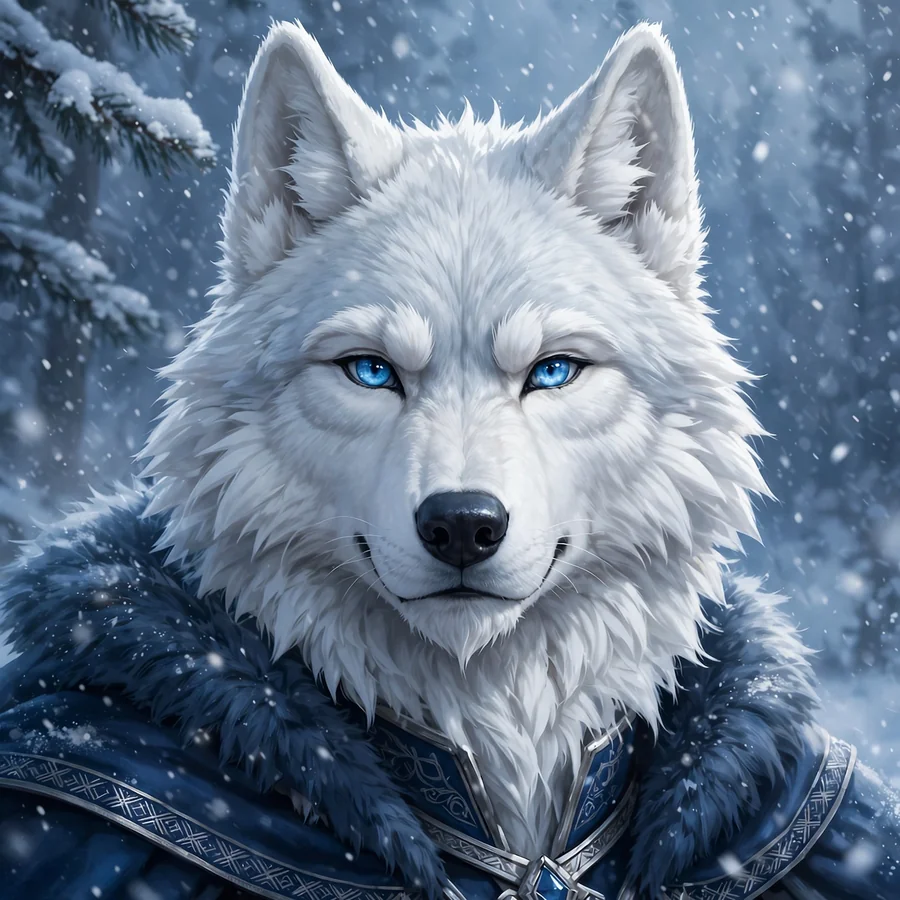 Wolf furry pfp: original majestic grey wolf furry howling at the moon