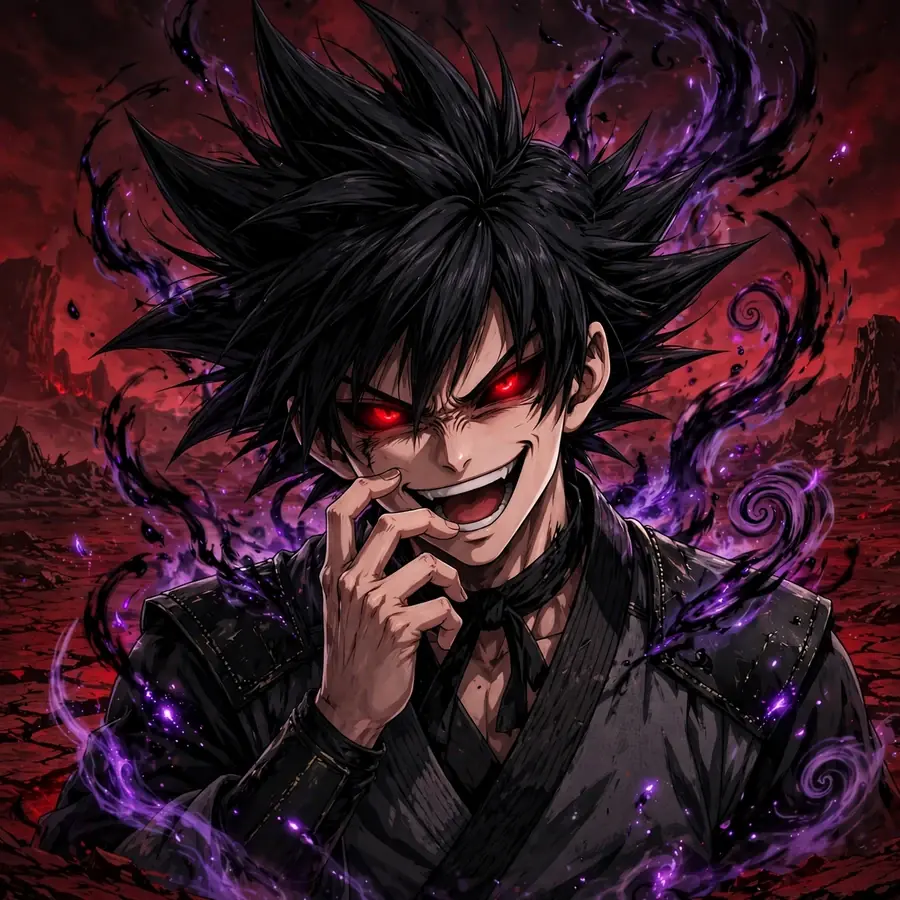 Black goku pfp: original menacing hero portrait with dark aura