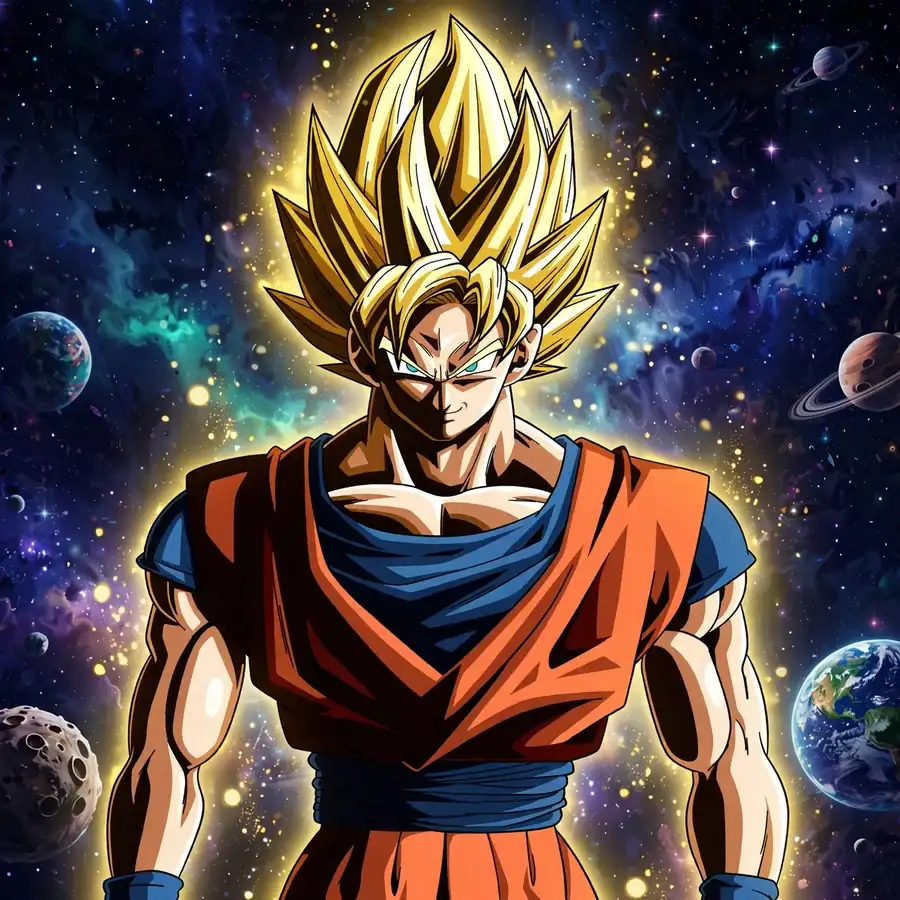 Goku pfp super saiyan: original hero mid-transformation, hair turning gold