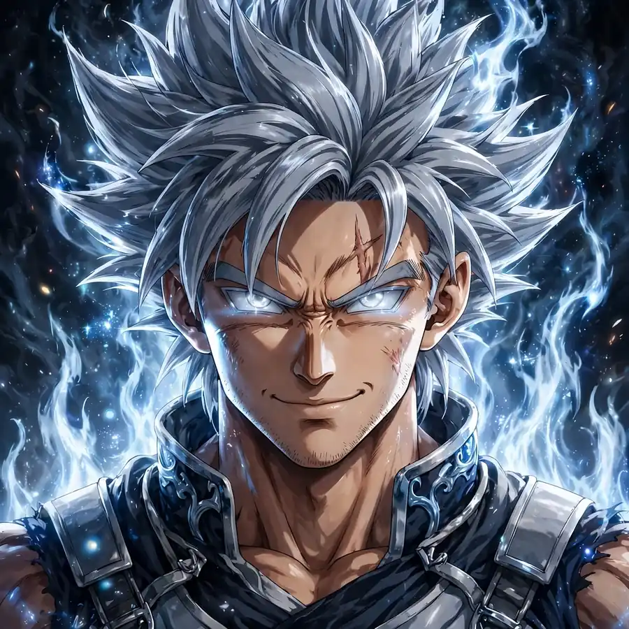 Ultra instinct goku pfps: original serene silver-haired Saiyan portrait