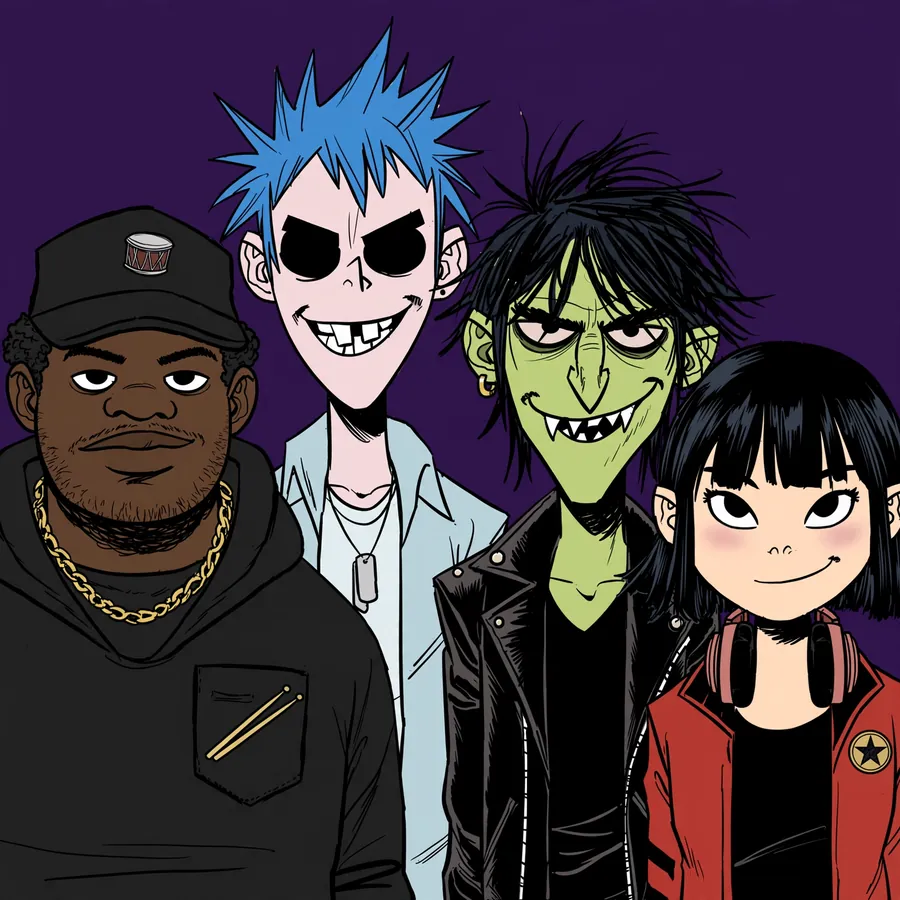 Gorillaz band pfp: original full band