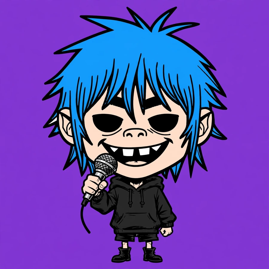 Chibi Gorillaz pfp: original tiny 2D
