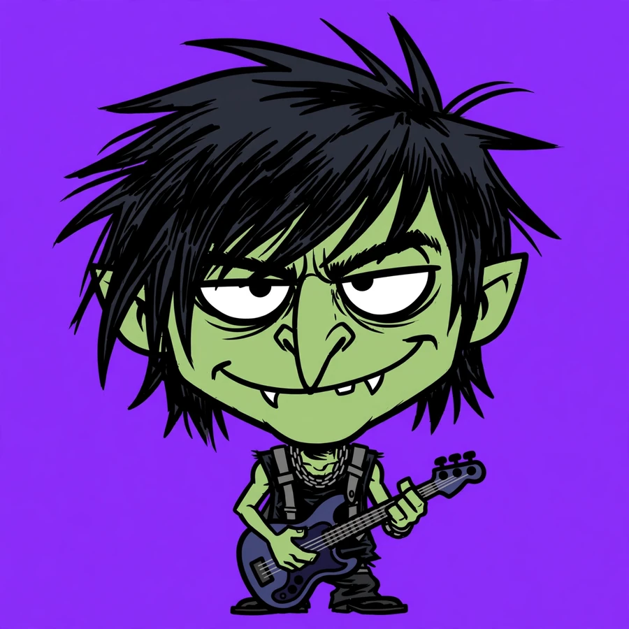Gorillaz pfp chibi: original mini Murdoc