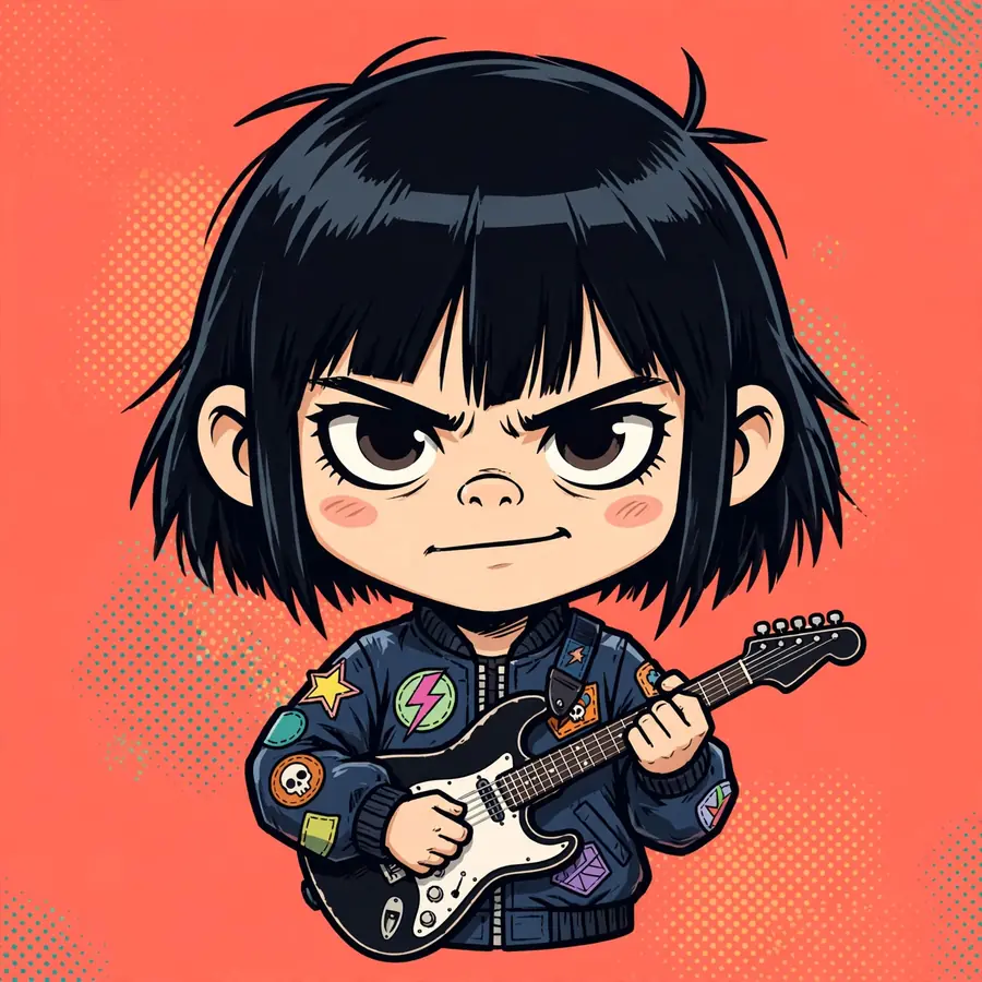 Chibi Gorillaz pfps: original tiny Noodle