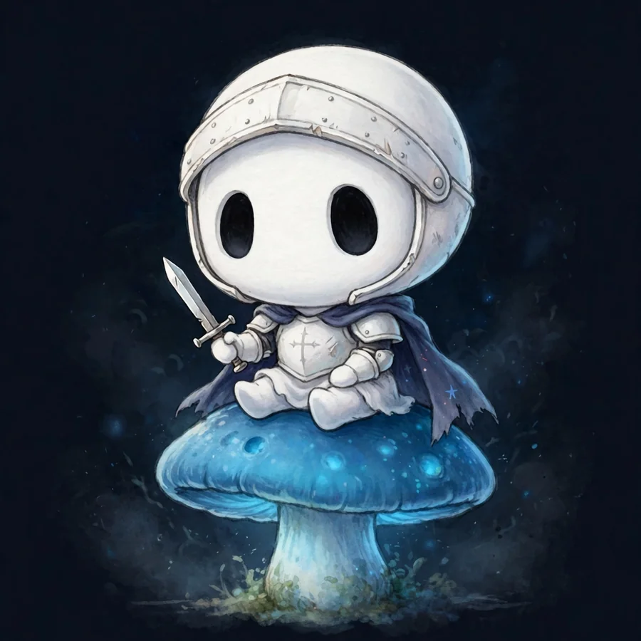 Chibi Hollow Knight pfp: original tiny knight