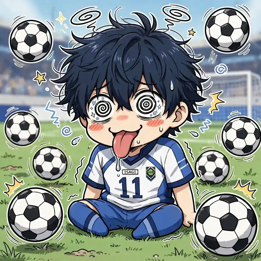 Isagi funny pfp: original derpy dizzy eyes
