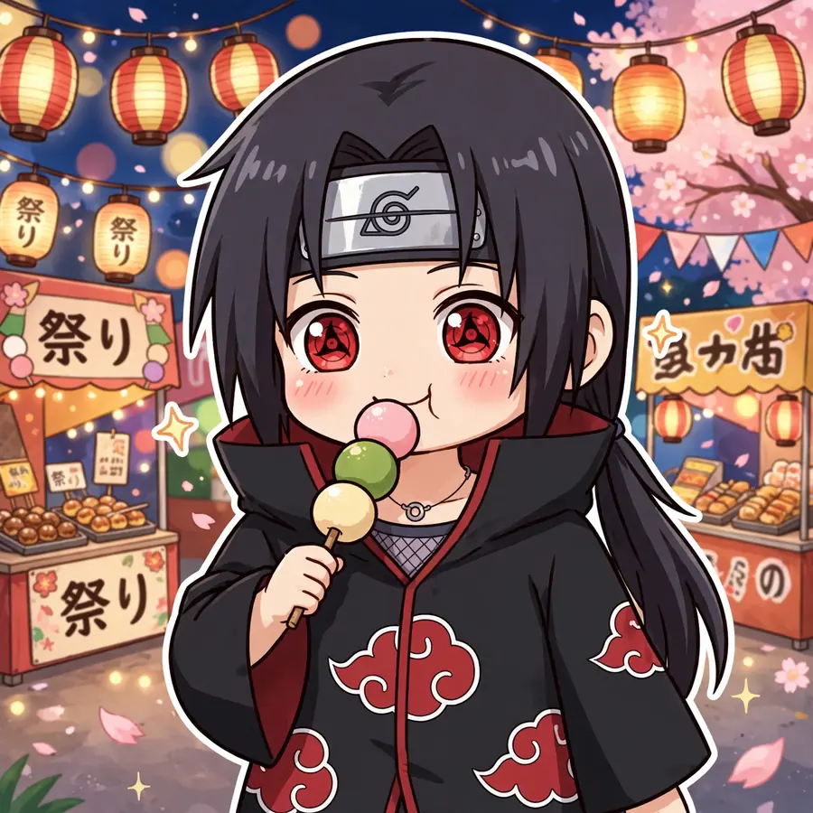 Itachi chibi pfp: original mini Itachi doing the forehead poke