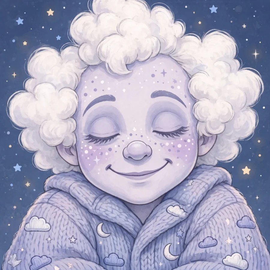 Cute Joker pfps: original sleepy cloud kid in starry pajamas