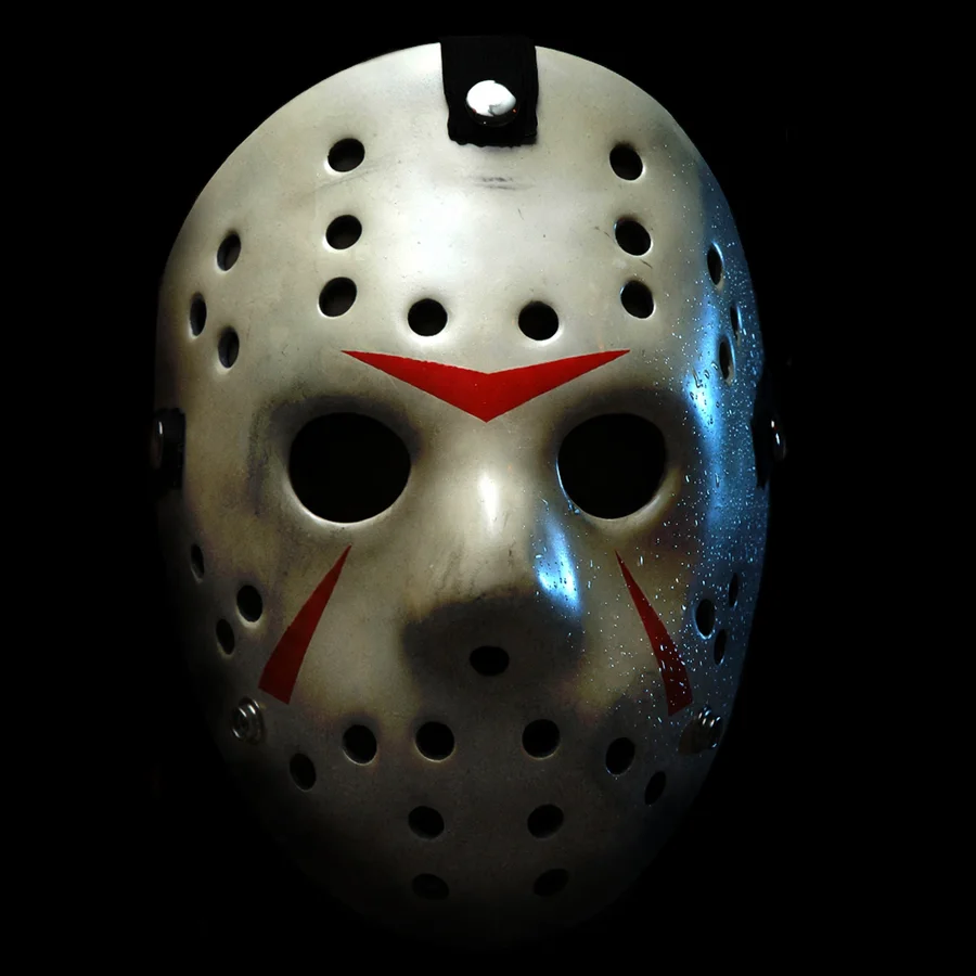 Jason mask close-up pfp: original dark macro shot of the iconic white hockey mask