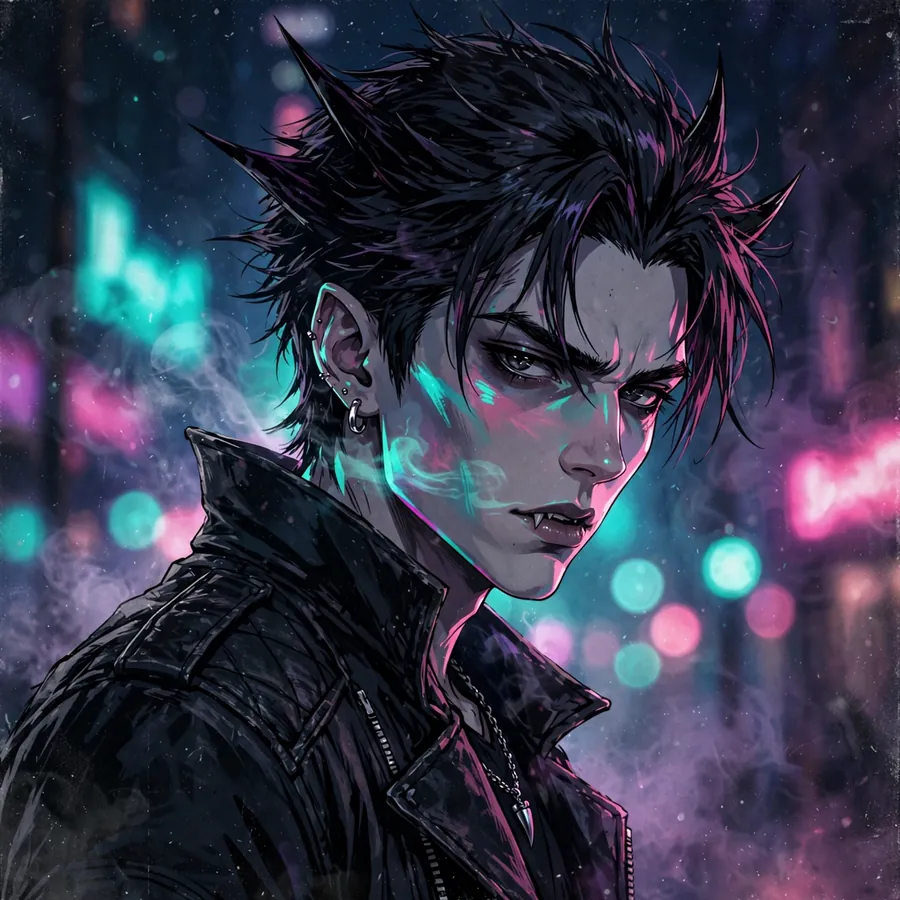 Ken Carson pfp aesthetic: original neon reflections close-up
