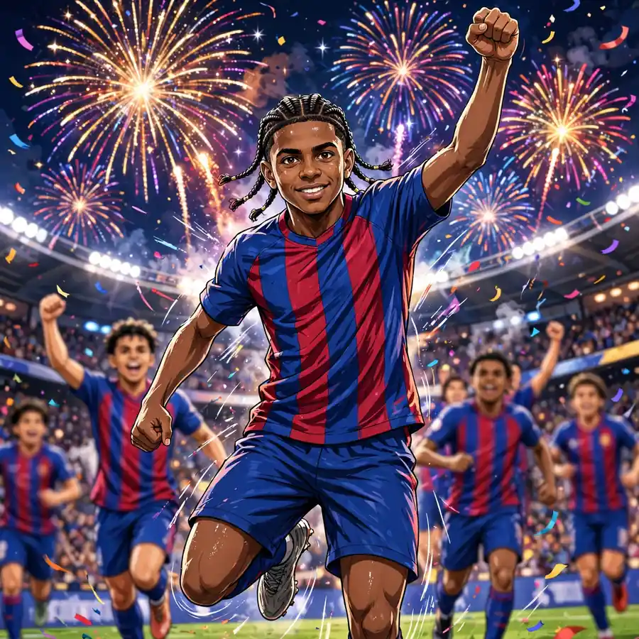 Celebration pfp Lamine Yamal: original pure joy