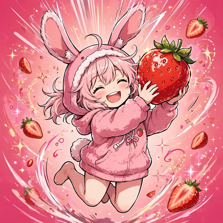 Anime my melody pfp: original bunny close-up with anime shading