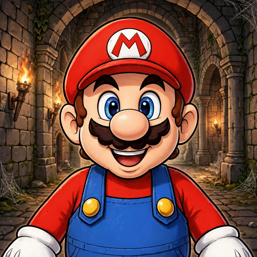 Mario adventure pfp: original castle corridor