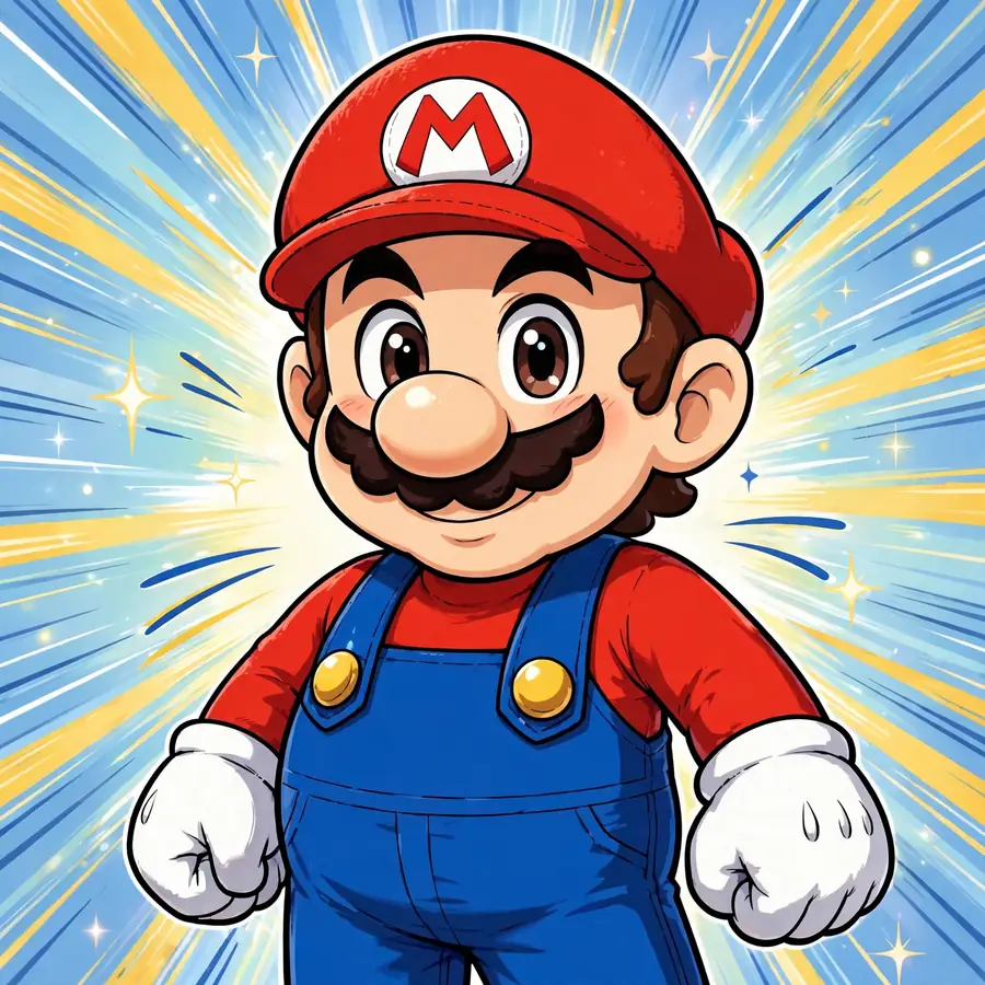 Cartoon Mario pfps: original anime-influenced