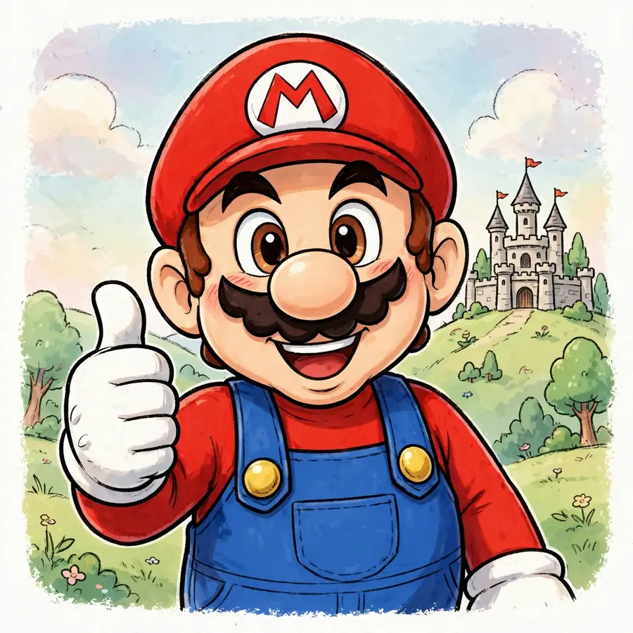 Mario pfp classic: original thumbs up