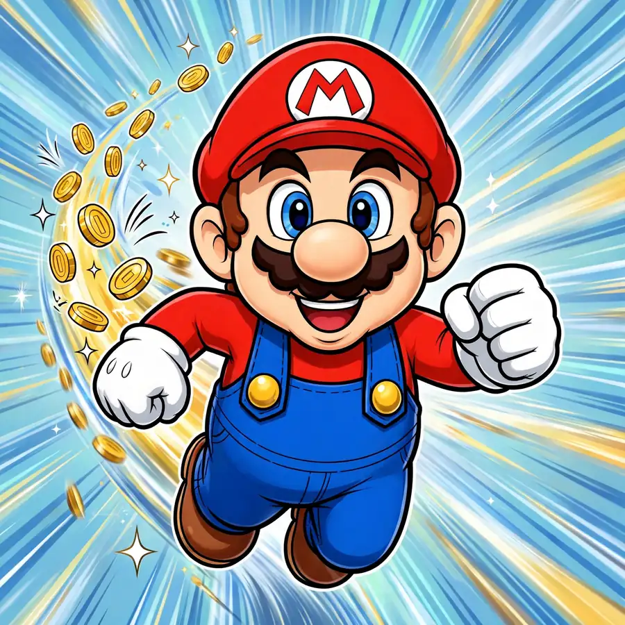 Classic Mario pfps: original running with coins