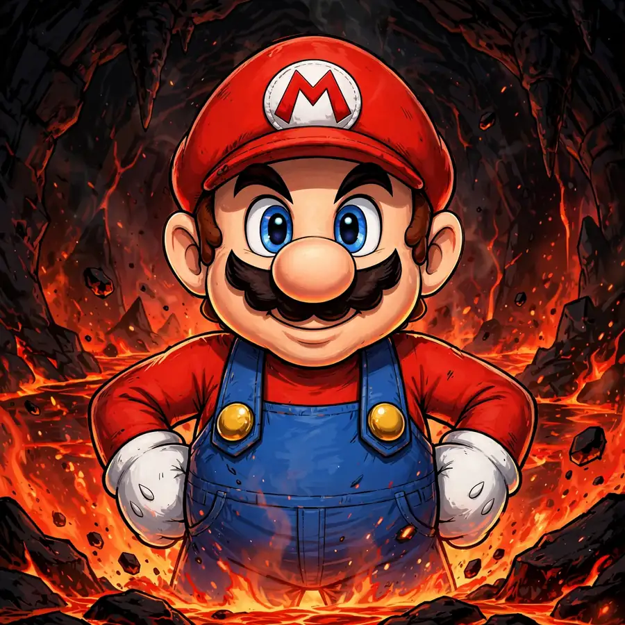 Mario dark pfp: original dramatic glow