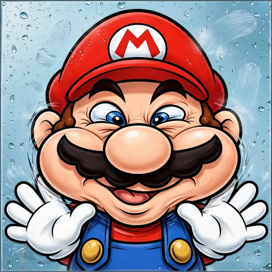 Mario funny pfp: original comedic fall