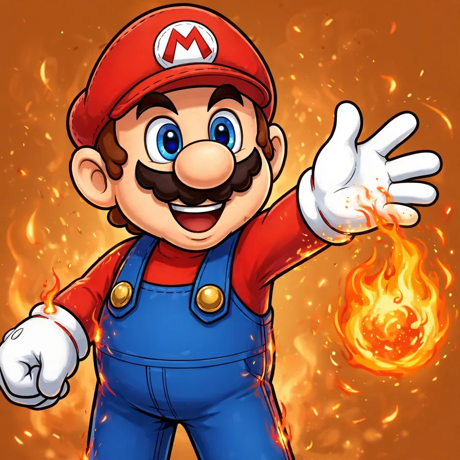 Mario power-up pfp: original Fire Mario
