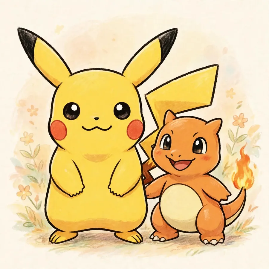 Pikachu duo pfp: original with Ash